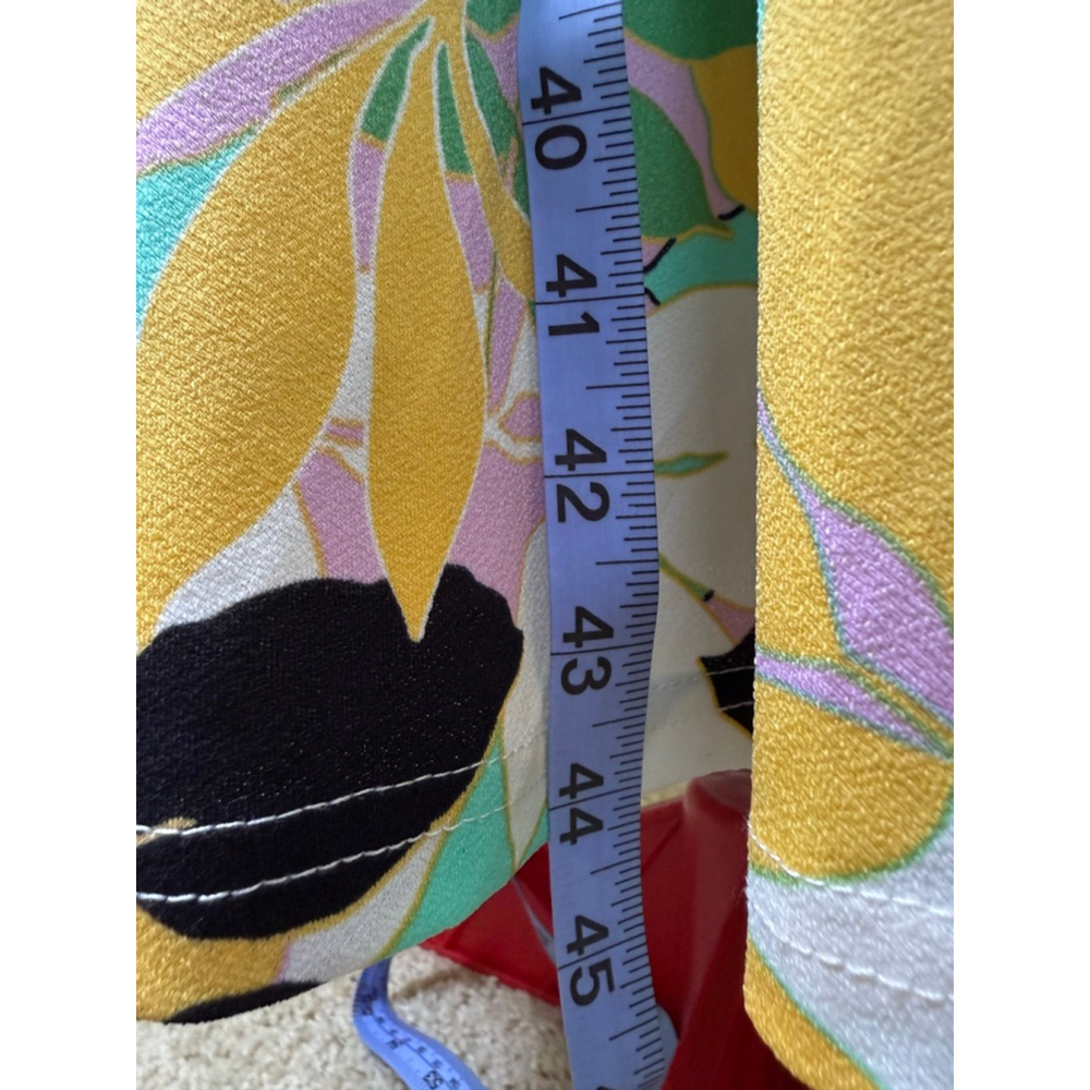 Women's Nina Leonard XL Multi-color Leaf Print Short Sleeve Maxi Dress - Picture 10 of 11